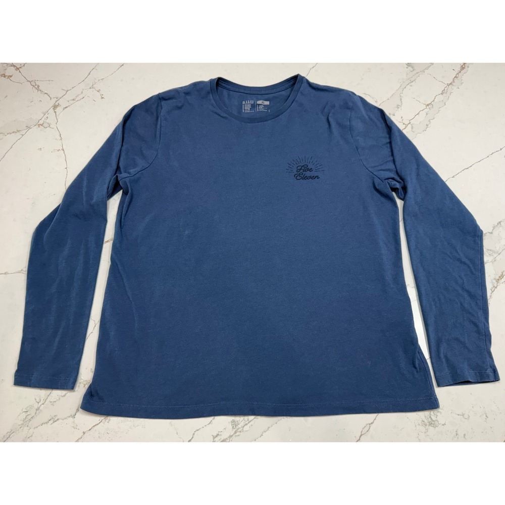 5.11 Tactical Womens Blue Hog Heaven Long Sleeve Cotton Blend T-Shirt, Size XL